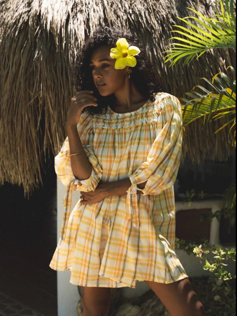 Daughters Of India FREYA DRESS ~ HONEYCOMB PLAID